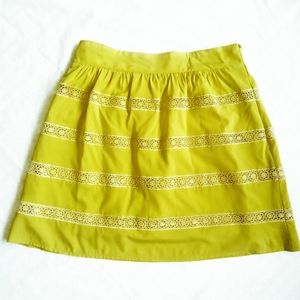 - Annabella yellow striped lace skirt